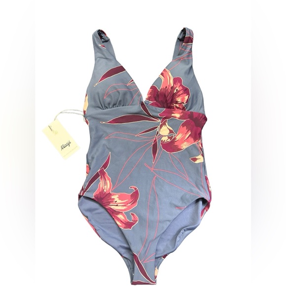 Maaji Other - MAAJI women’s one piece lavender tropical floral swimsuit swimwear NWT